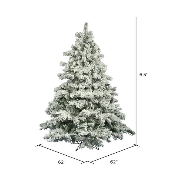 6.5' Flocked Alaskan Pine Artificial Christmas Tree - Picture 1 of 4